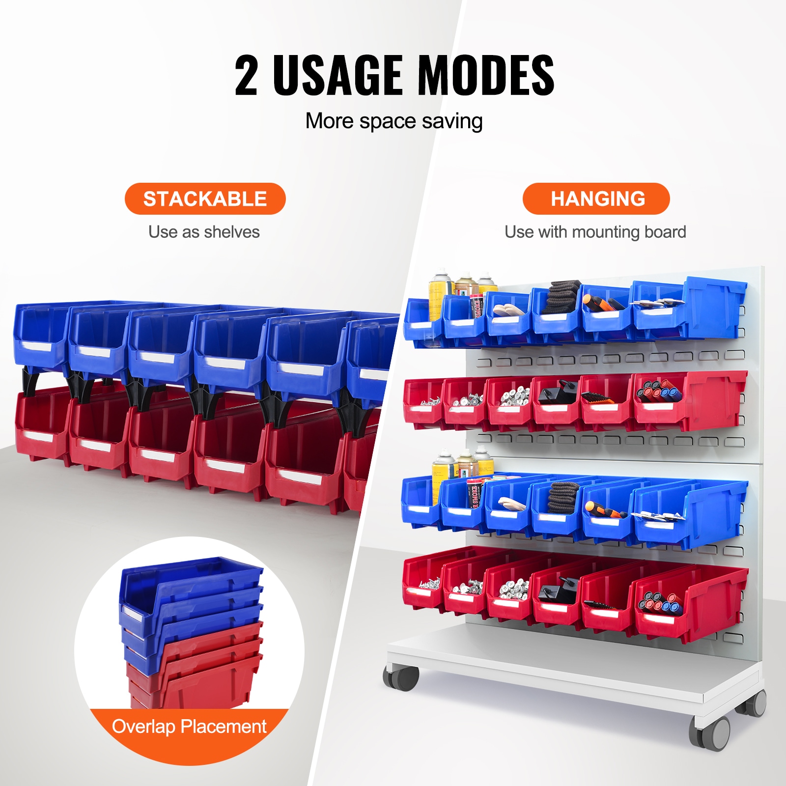 Stackable Plastic Storage Bins For Shelving And Pantry Organising_voghion.com